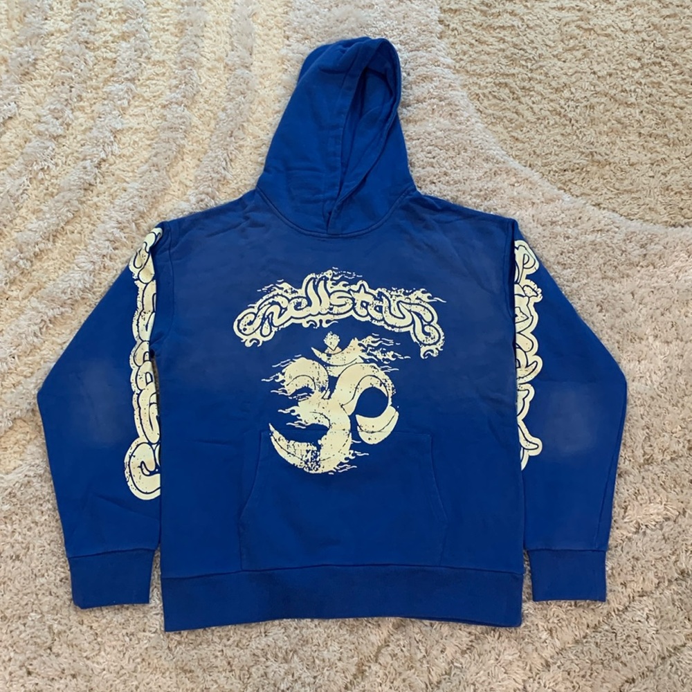 Hellstar Studios ‘Blue Yoga’ Blue HellStar Pullover Hoodie Men’s Large